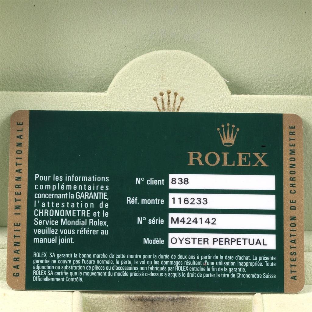 Rolex Datejust 36 Steel Yellow Gold Diamond Men's Watch 116233 Box Card For Sale 7