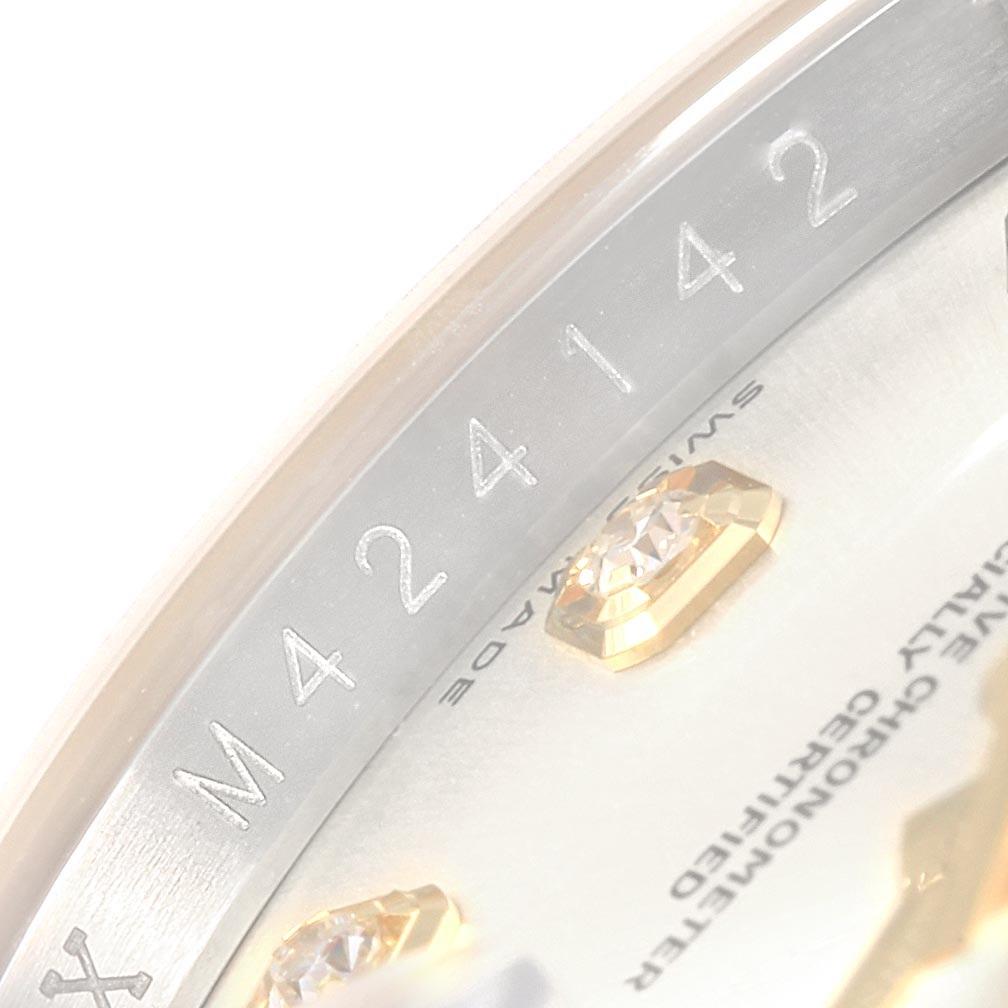 Rolex Datejust 36 Steel Yellow Gold Diamond Men's Watch 116233 Box Card For Sale 4
