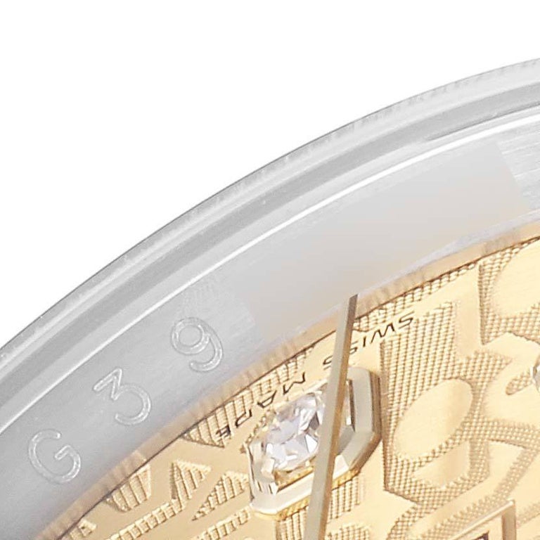 Rolex Datejust 36 Steel Yellow Gold Diamond Mens Watch 116233 For Sale 2