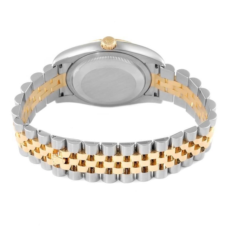 Rolex Datejust 36 Steel Yellow Gold Diamond Mens Watch 116233 For Sale 5