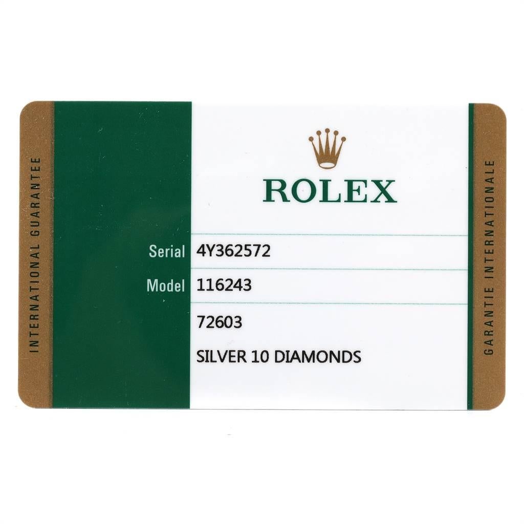 Rolex Datejust 36 Steel Yellow Gold Diamond Men’s Watch 116243 Box Card 7