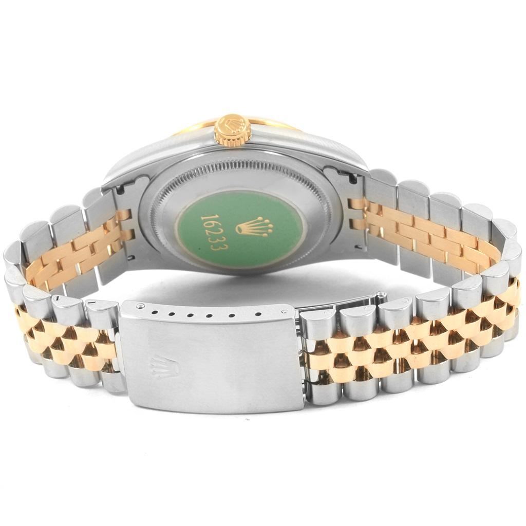 Rolex Datejust 36 Steel Yellow Gold Diamond Men’s Watch 16233 Box Papers For Sale 1