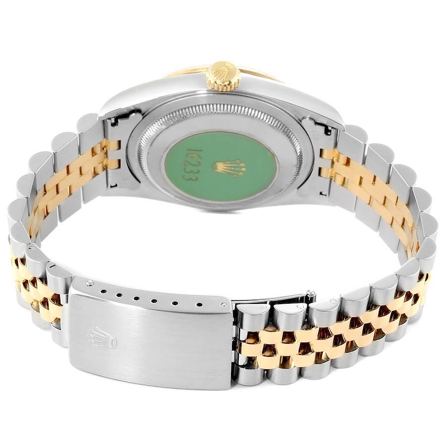 Rolex Datejust 36 Steel Yellow Gold Diamond Men's Watch 16233 For Sale 5