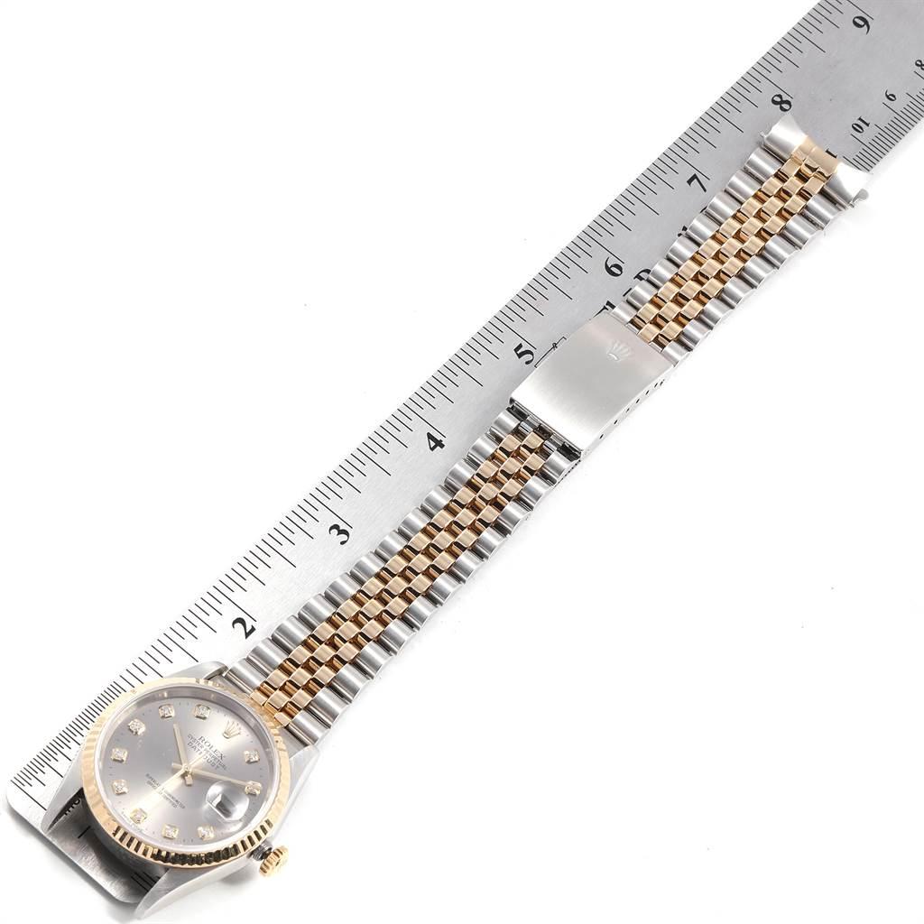 Rolex Datejust 36 Steel Yellow Gold Diamond Men's Watch 16233 For Sale 6