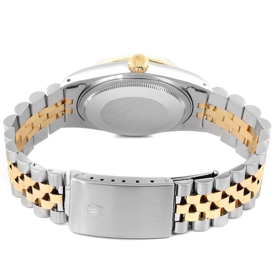 Rolex Datejust 36 Steel Yellow Gold Diamond Vintage Men's Watch 16013 Box For Sale 6