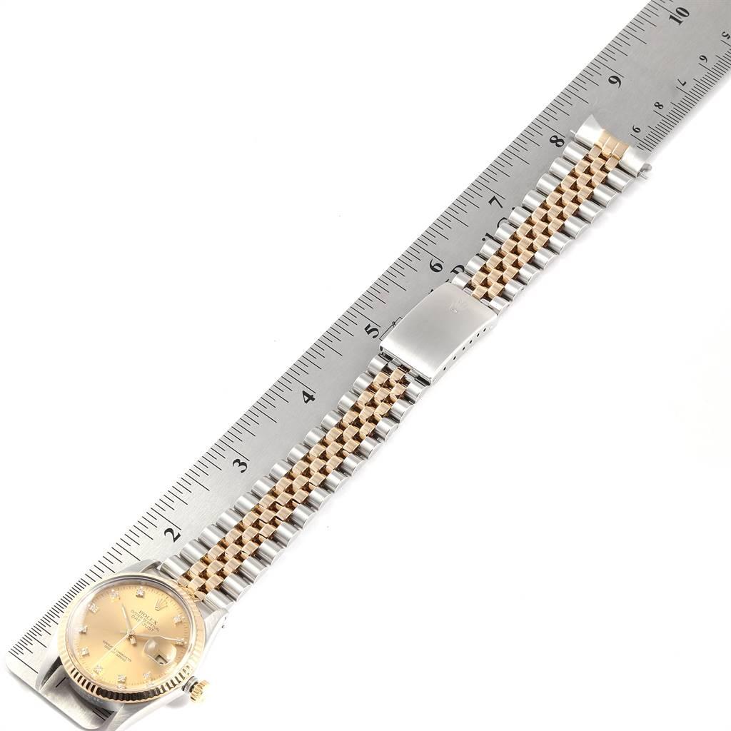Rolex Datejust 36 Steel Yellow Gold Diamond Vintage Men’s Watch 16013 6