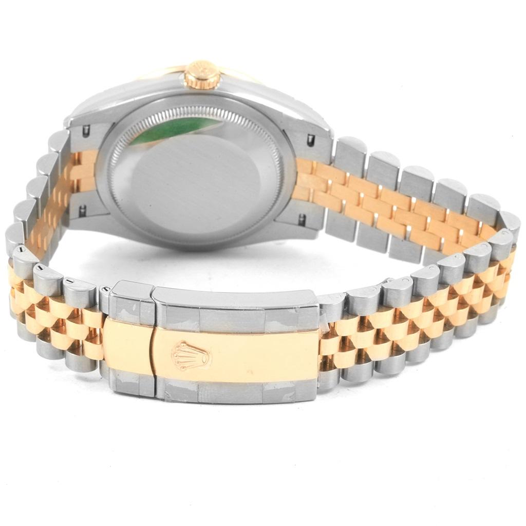 Rolex Datejust 36 Steel Yellow Gold Green Diamond Watch 126283 Unworn 1
