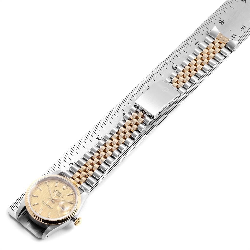 Rolex Datejust 36 Steel Yellow Gold Linen Dial Men's Watch 16233 7