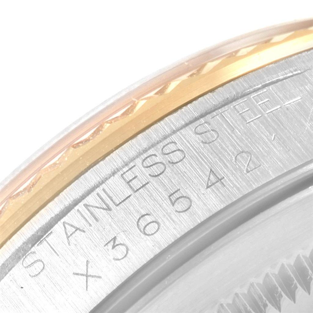 Rolex Datejust 36 Steel Yellow Gold Linen Dial Men's Watch 16233 For Sale 1
