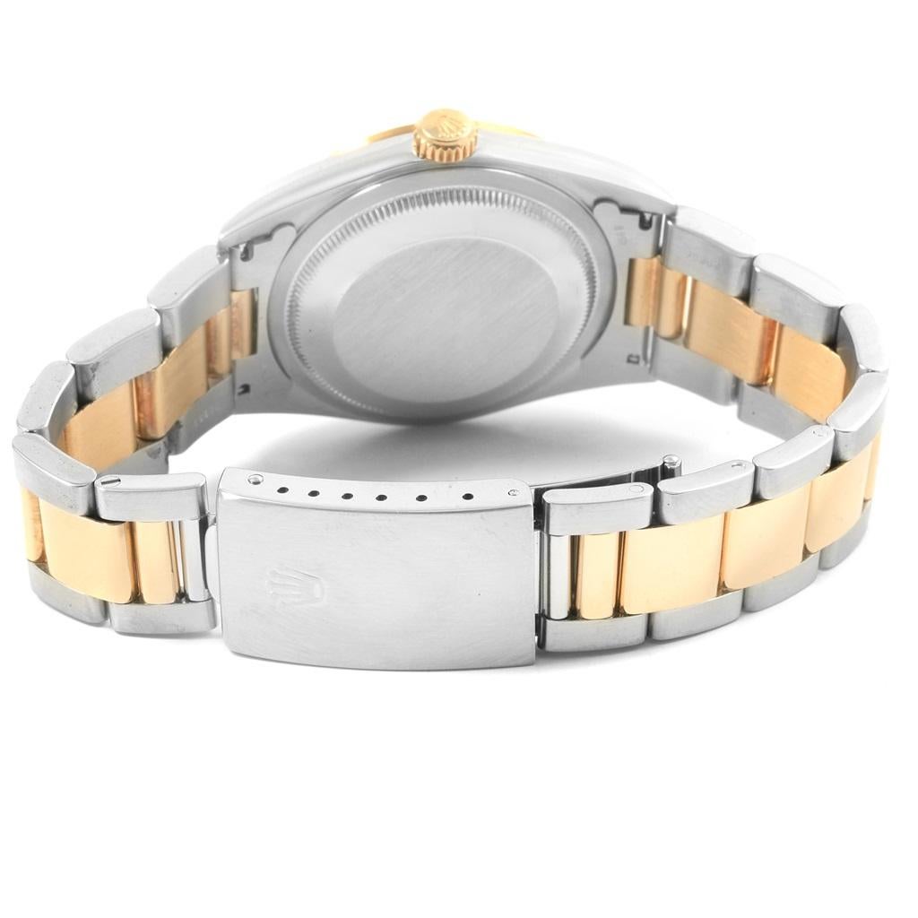 Rolex Datejust 36 Steel Yellow Gold Slate Roman Dial Men's Watch 16203 For Sale 6