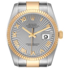 Rolex Datejust 36 Stahl Gelbgold Sunbeam Zifferblatt Herrenuhr 116233
