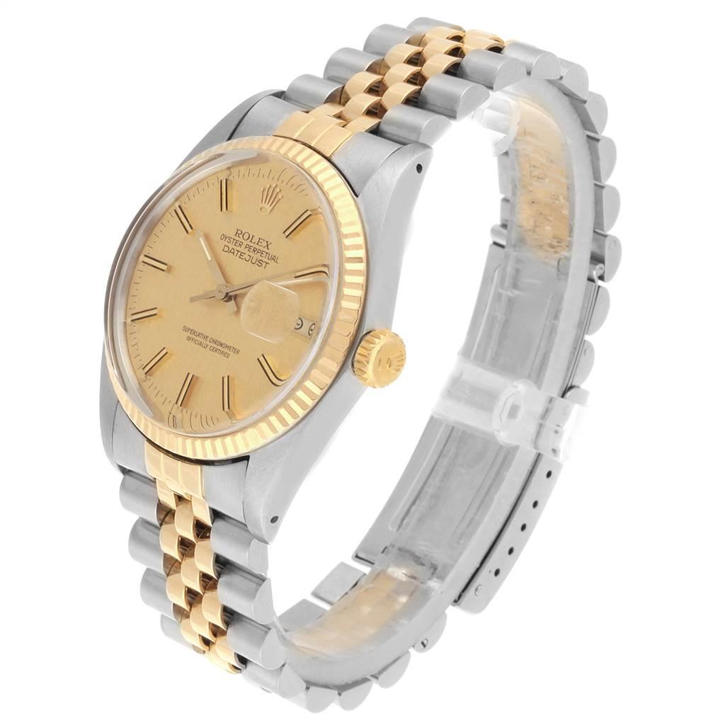 Rolex Datejust 36 Steel Yellow Gold Vintage Men's Watch 16013 Box Papers For Sale 1