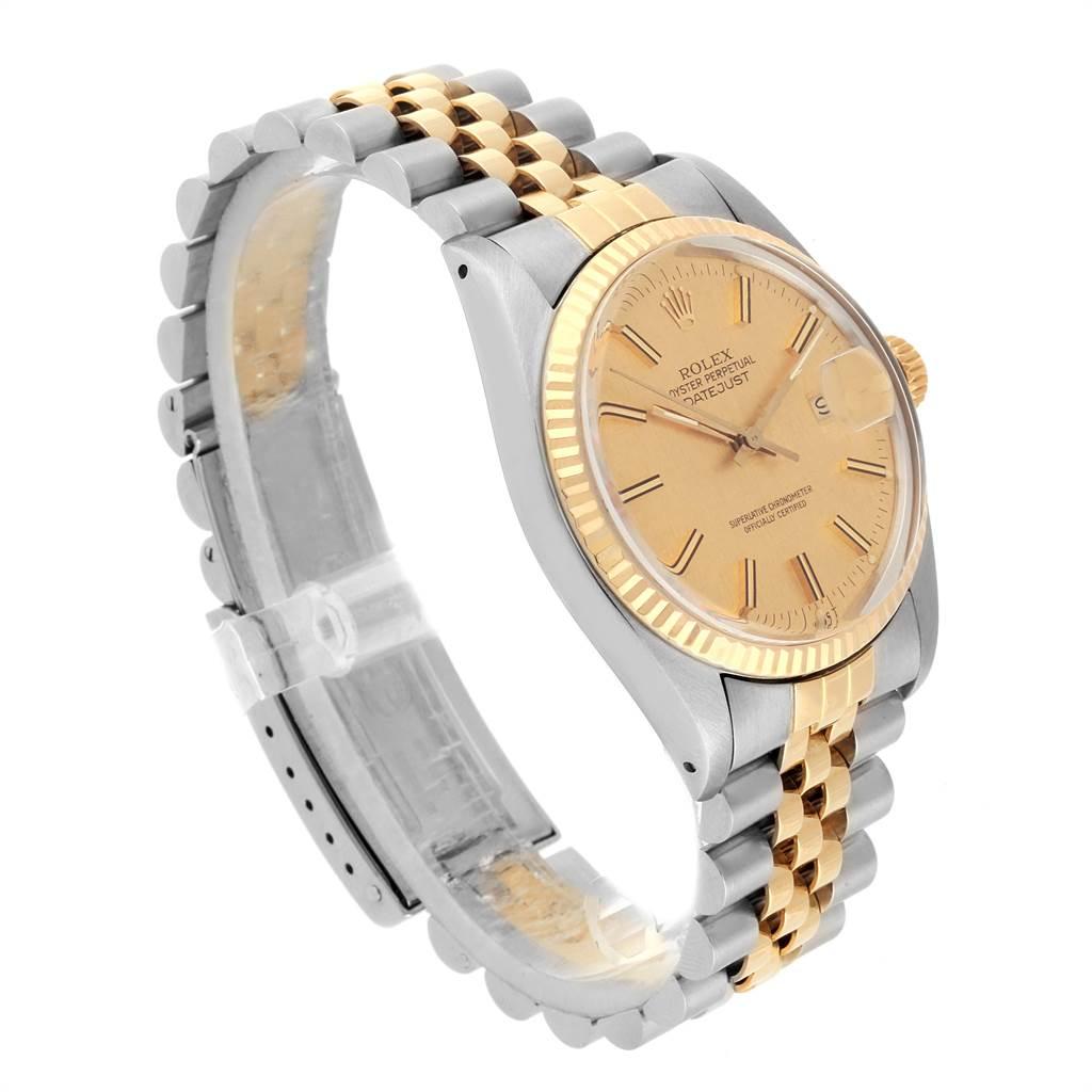 Rolex Datejust 36 Steel Yellow Gold Vintage Men's Watch 16013 Box Papers For Sale 2