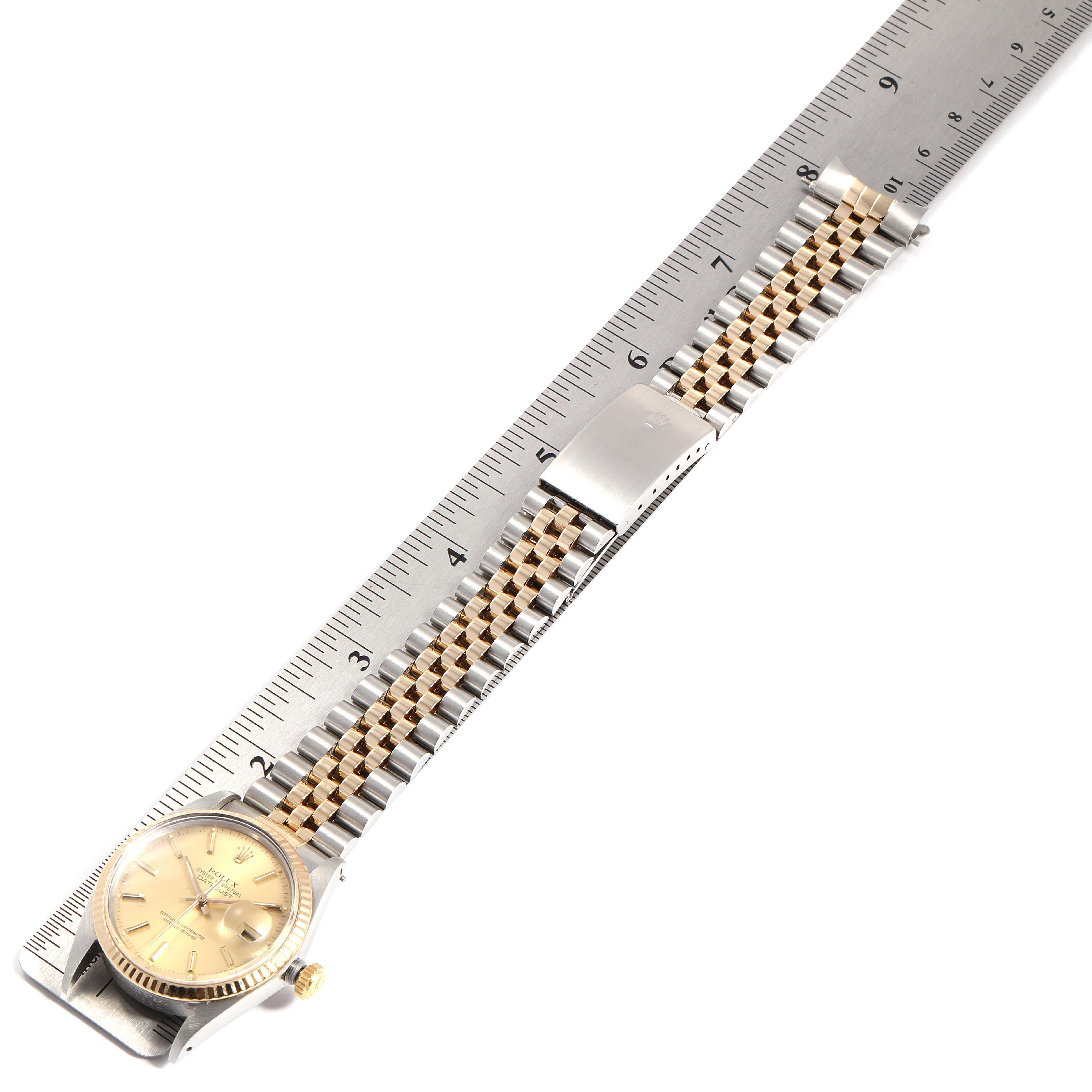 Rolex Datejust 36 Steel Yellow Gold Vintage Men's Watch 16013 7