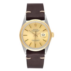 Rolex Datejust 36 Steel Yellow Gold Vintage Mens Watch 16013