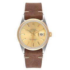 Rolex Datejust 36 Steel Yellow Gold Vintage Mens Watch 16013