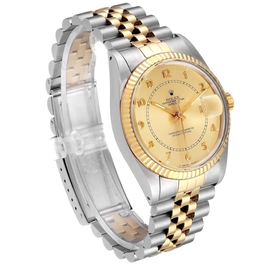 Rolex Datejust 36 Steel Yellow Gold Vintage Men's Watch 16013 In Good Condition In Atlanta, GA