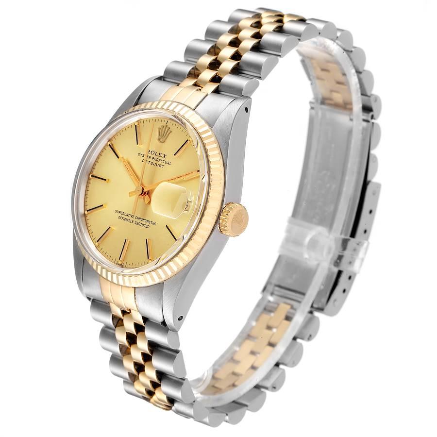Men's Rolex Datejust 36 Steel Yellow Gold Vintage Mens Watch 16013 For Sale