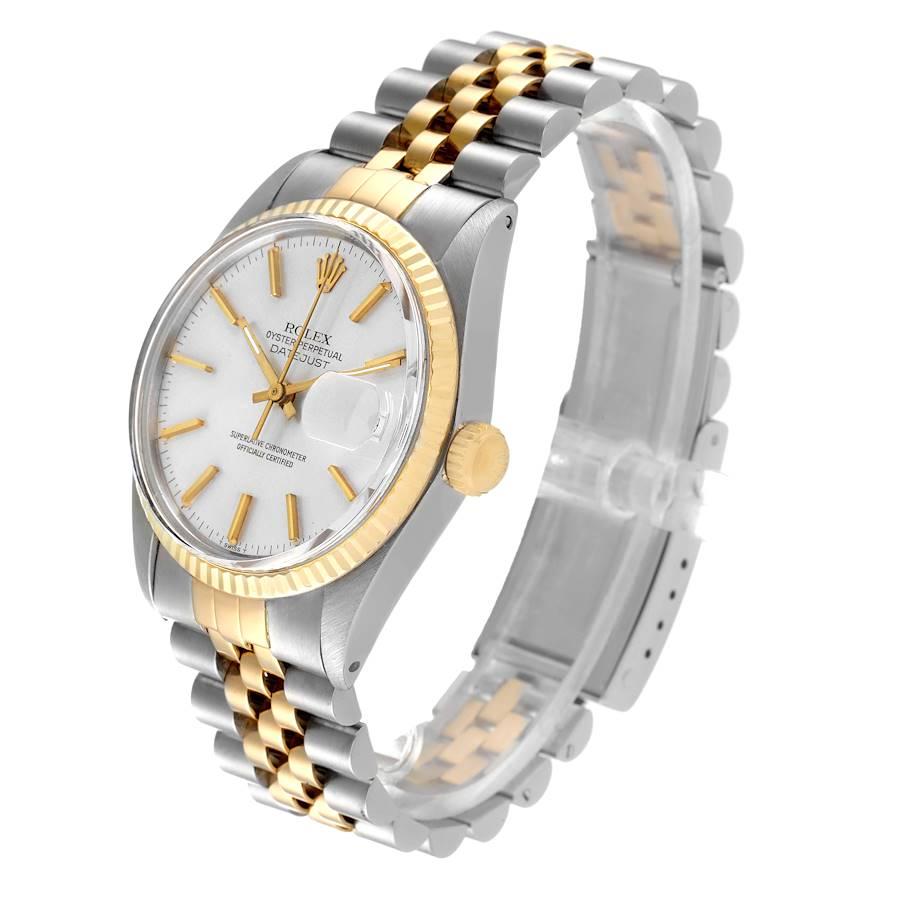 Men's Rolex Datejust 36 Steel Yellow Gold Vintage Mens Watch 16013