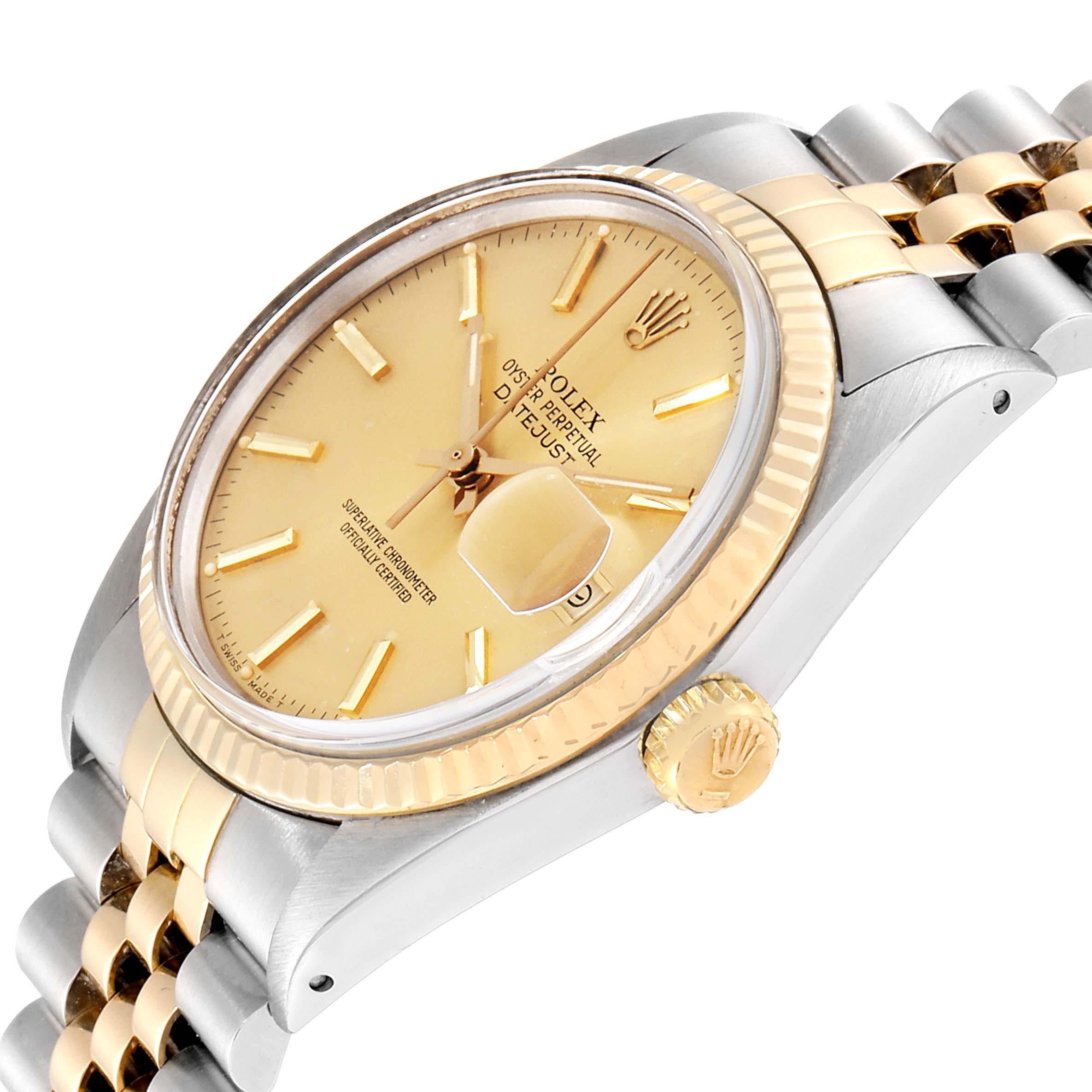 Rolex Datejust 36 Steel Yellow Gold Vintage Men's Watch 16013 2