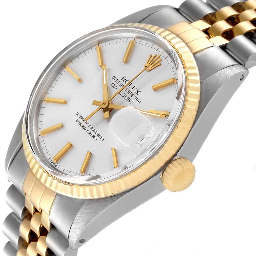 Rolex Datejust 36 Steel Yellow Gold Vintage Mens Watch 16013 1