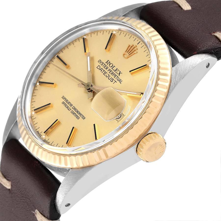 Rolex Datejust 36 Steel Yellow Gold Vintage Mens Watch 16013 1