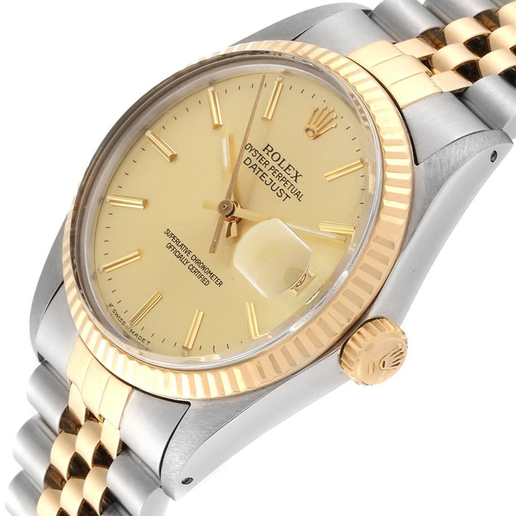 Rolex Datejust 36 Steel Yellow Gold Vintage Men's Watch 16013 3