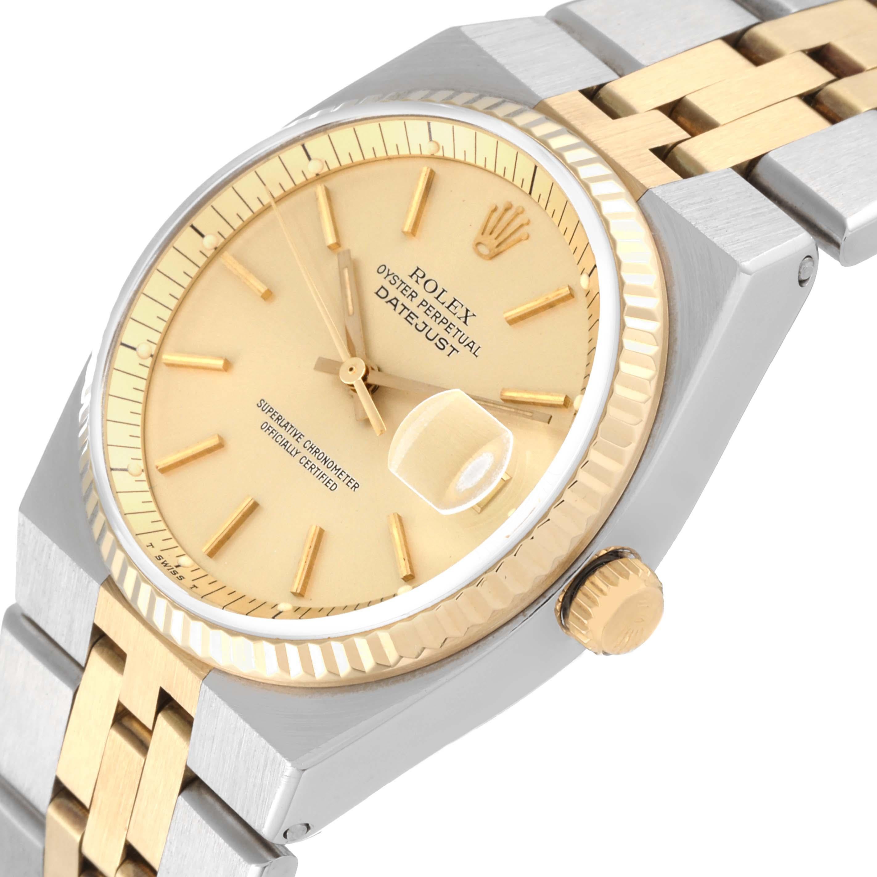 Rolex Datejust 36 Steel Yellow Gold Vintage Mens Watch 1630 For Sale 5