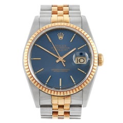 Rolex Datejust 36 Two-Tone Blue Dial Watch 16233 BLSJ
