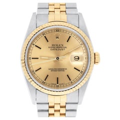 Rolex Datejust 36 Two Tone Champagne Dial Jubilee Band 16233 Circa 1995