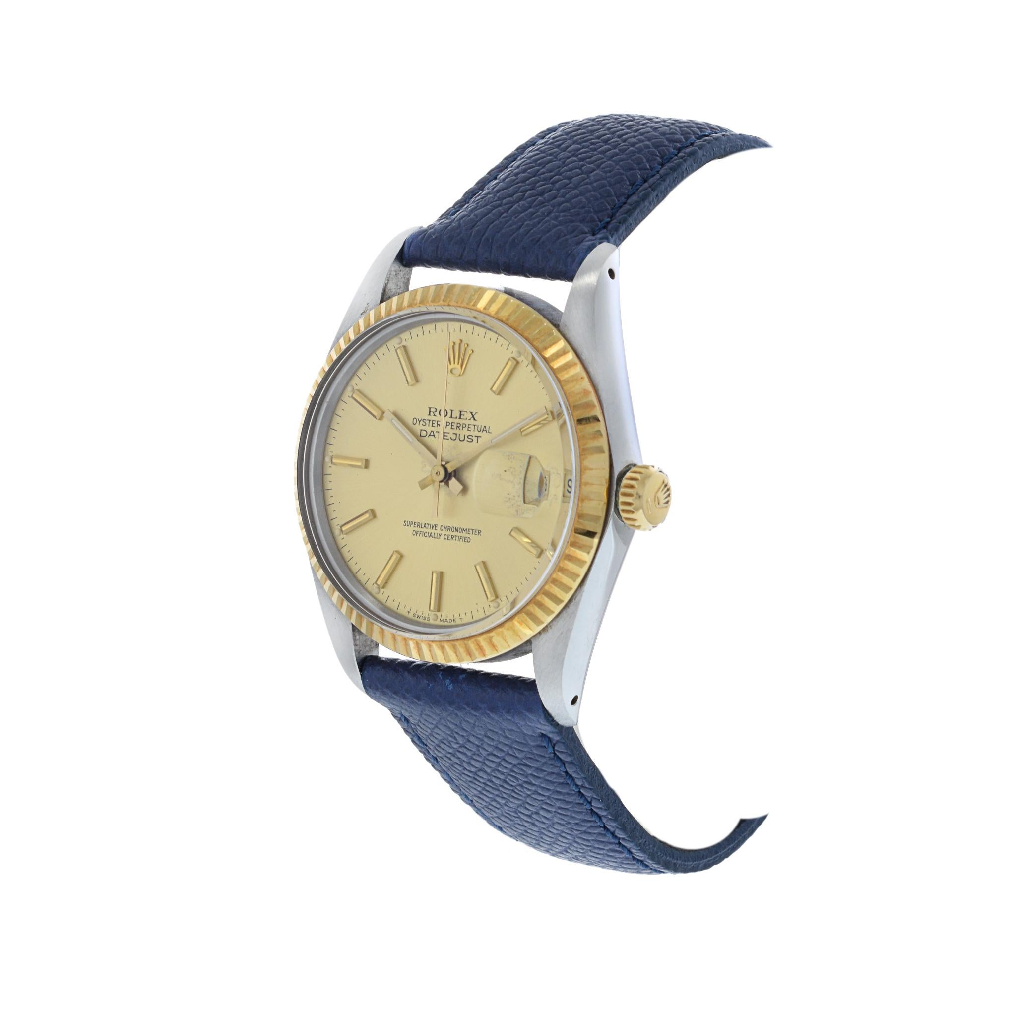 Rolex Datejust 36 Zweifarbige Referenz 16013 (Retro)
