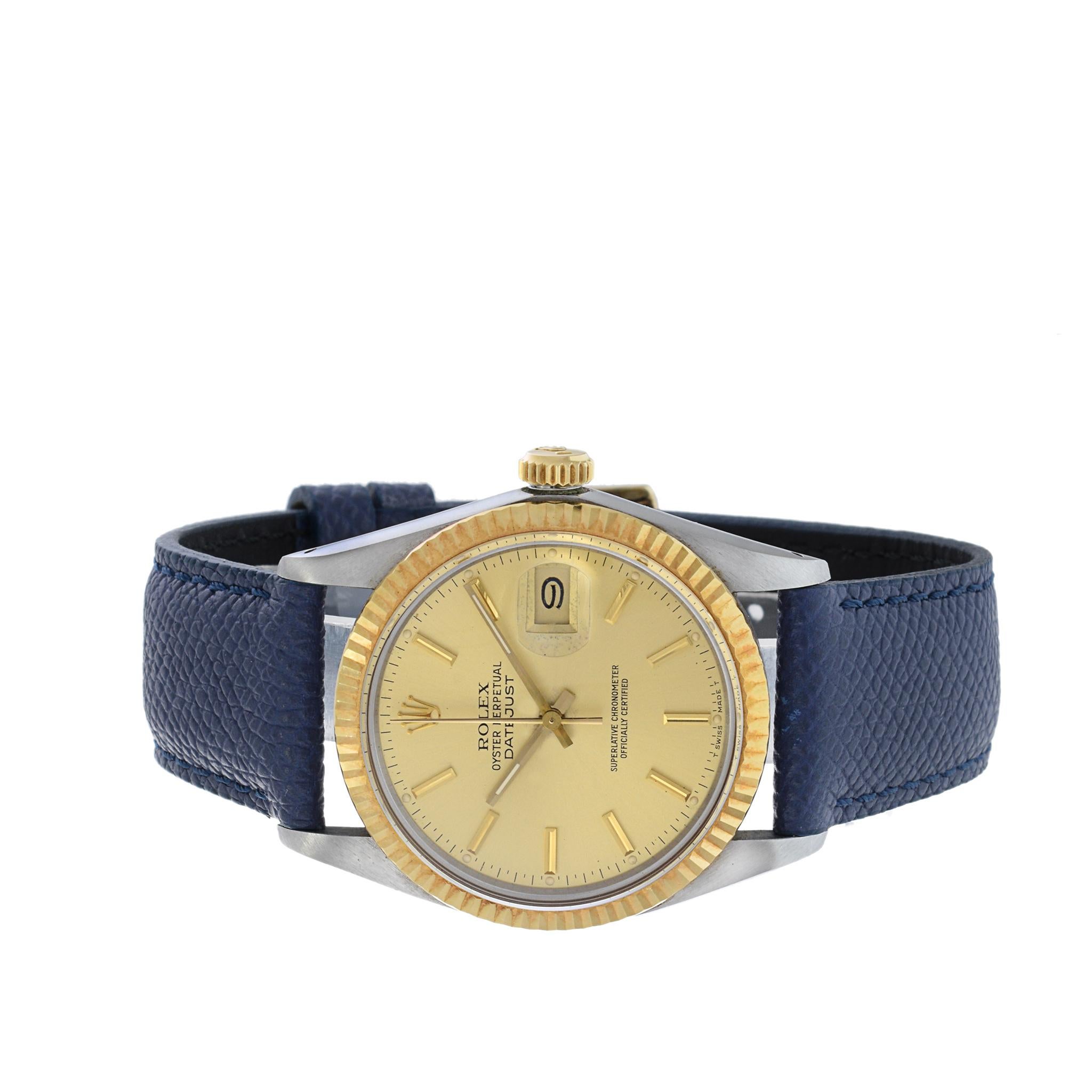 Rolex Datejust 36 Zweifarbige Referenz 16013 für Damen oder Herren