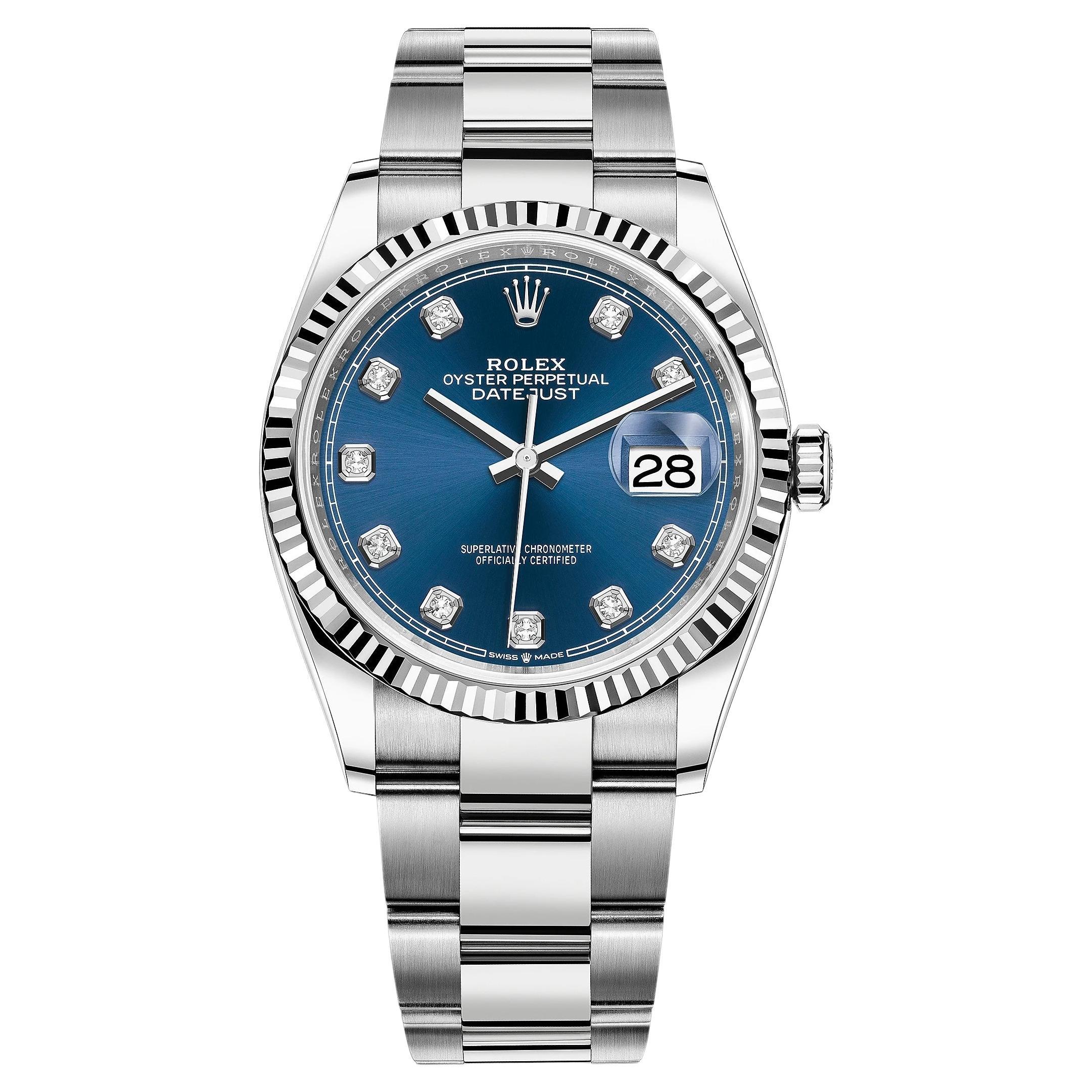 Rolex Datejust 36, WG/SS, Ref# 126234-0038, Unworn Watch, Complete For Sale