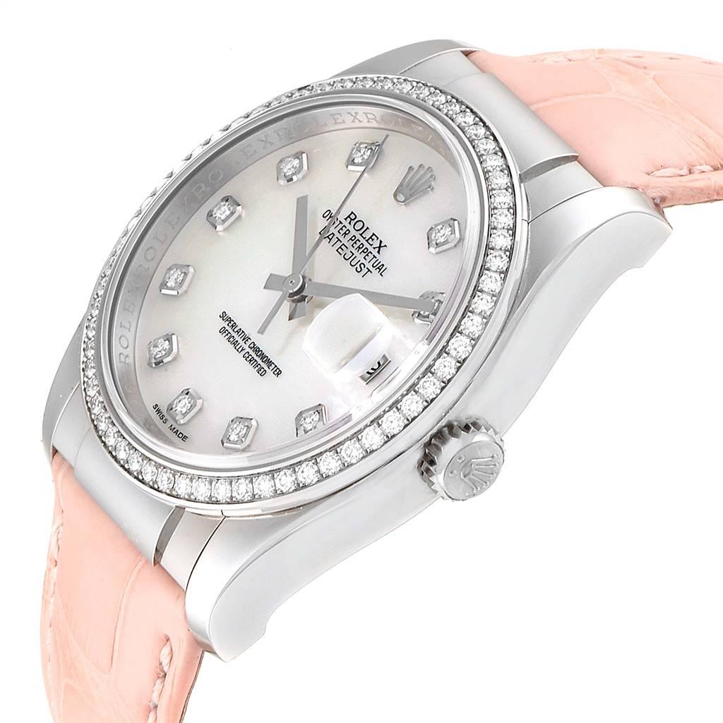 Rolex Datejust 36 White Gold Diamond Men's Watch 116189 Unworn 1