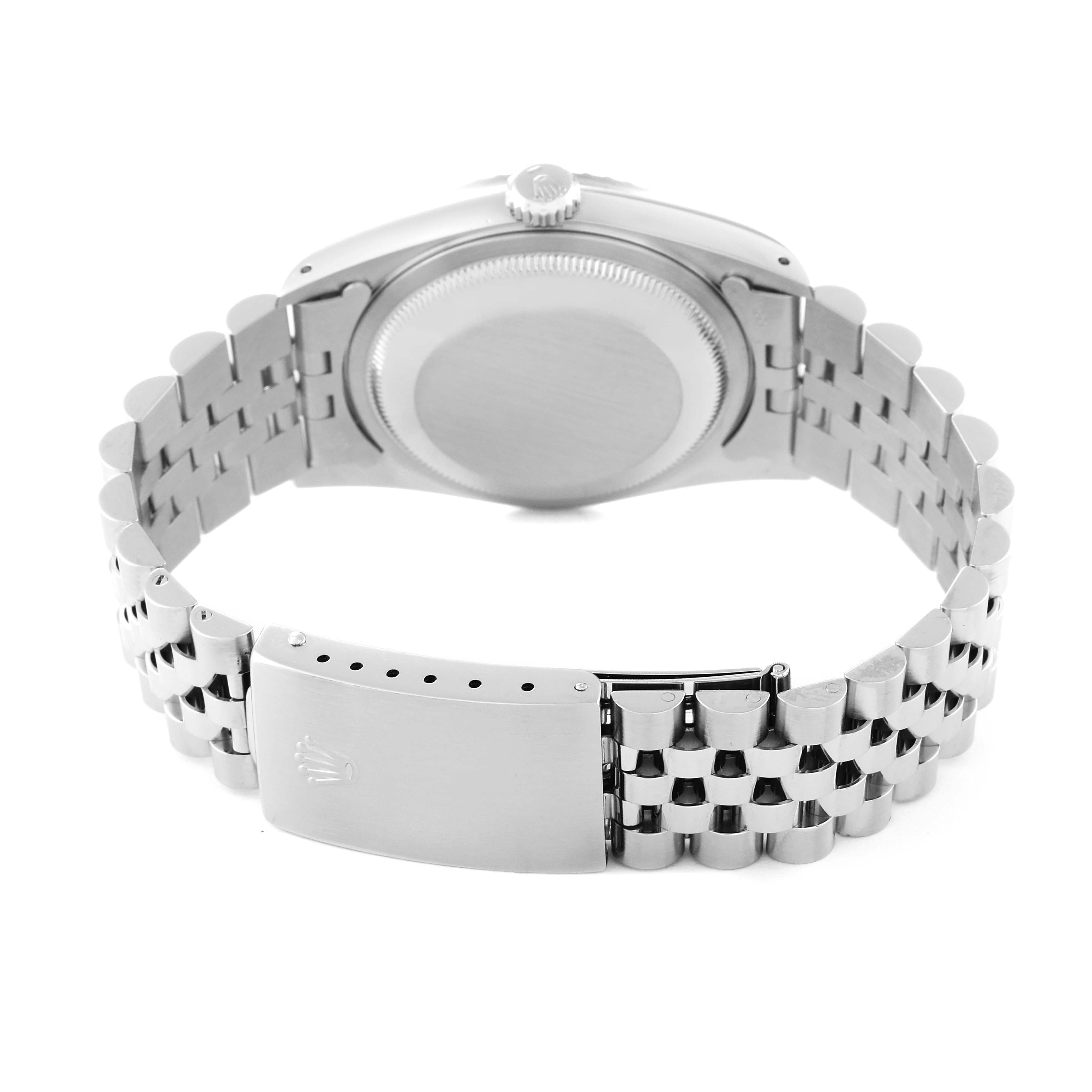 Rolex Datejust 36 Quadrante romano bianco Bracciale giubileo Steele Orologio Uomo 16220 6