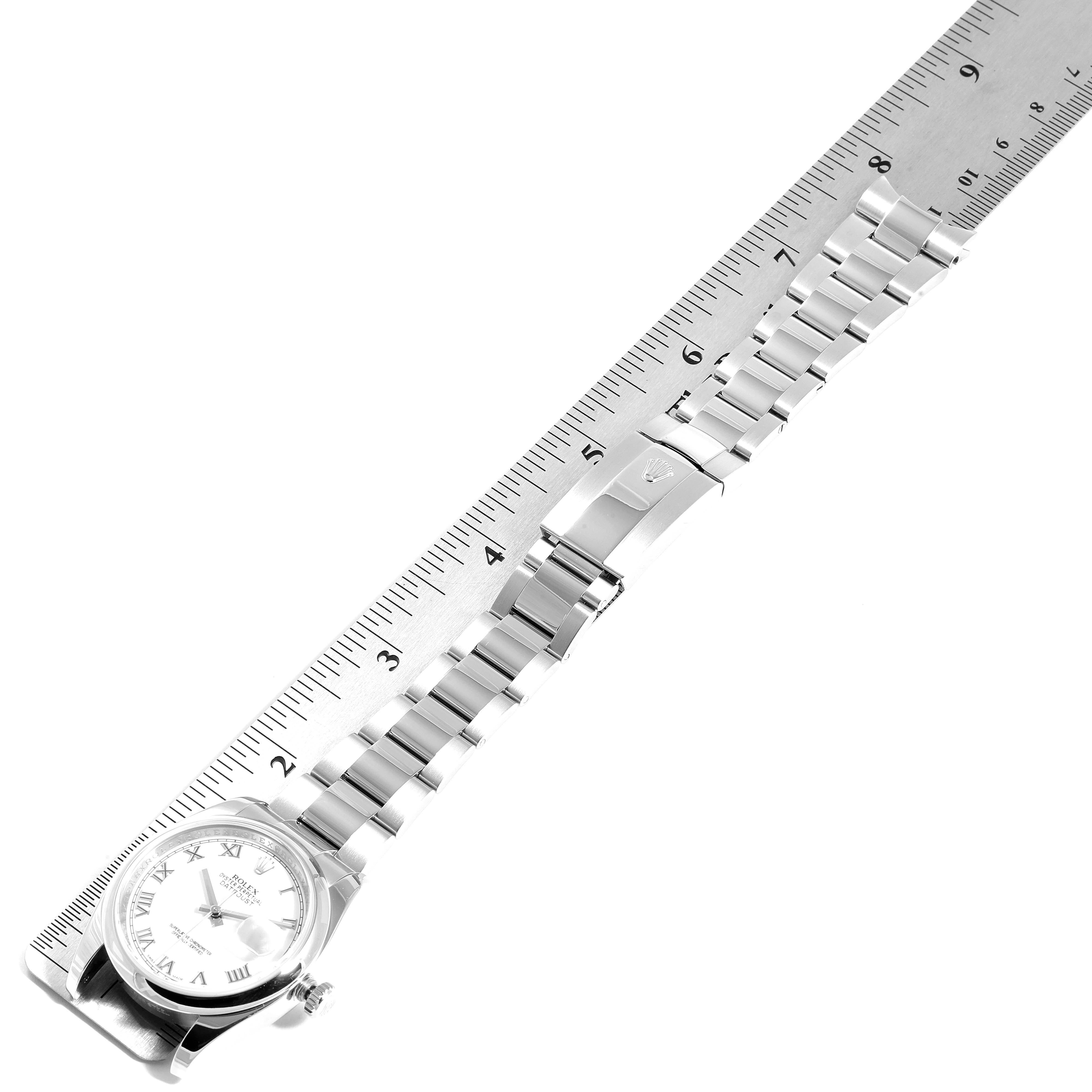 Rolex Datejust 36 White Roman Dial Steel Men's Watch 116200 For Sale 7