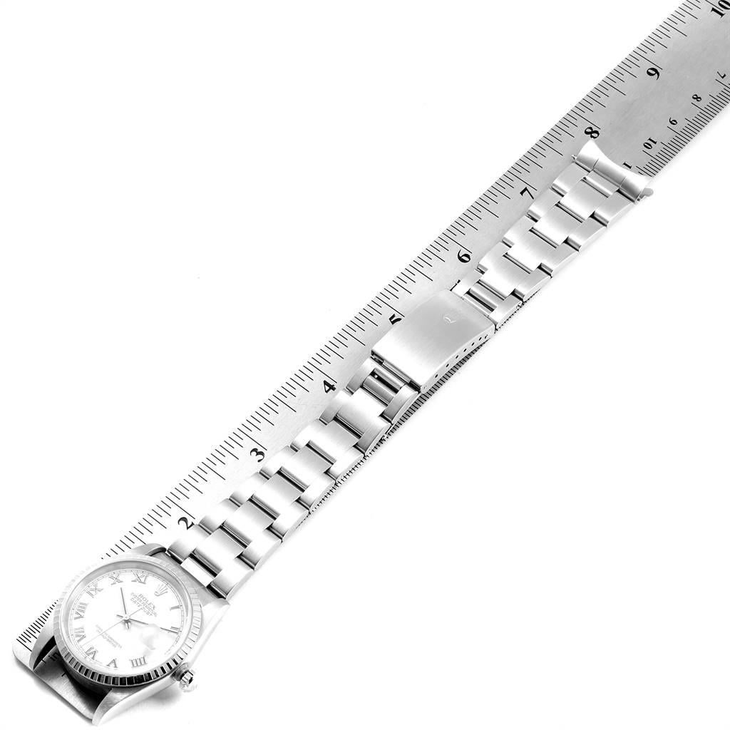 Rolex Datejust 36 White Roman Dial Steel Men's Watch 16220 For Sale 7