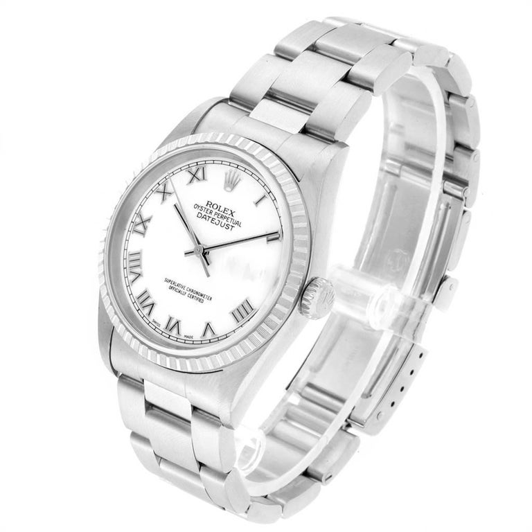 rolex datejust 36 white dial roman numerals