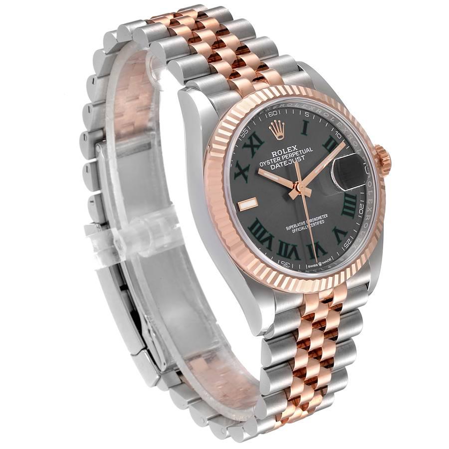 Rolex Datejust 36 Wimbledon Zifferblatt Stahl EverRose Golduhr 126231 Ungetragen im Zustand „Hervorragend“ im Angebot in Atlanta, GA