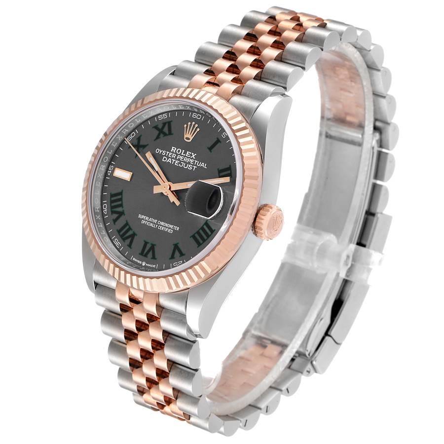 Rolex Datejust 36 Wimbledon Zifferblatt Stahl EverRose Golduhr 126231 Ungetragen Herren im Angebot