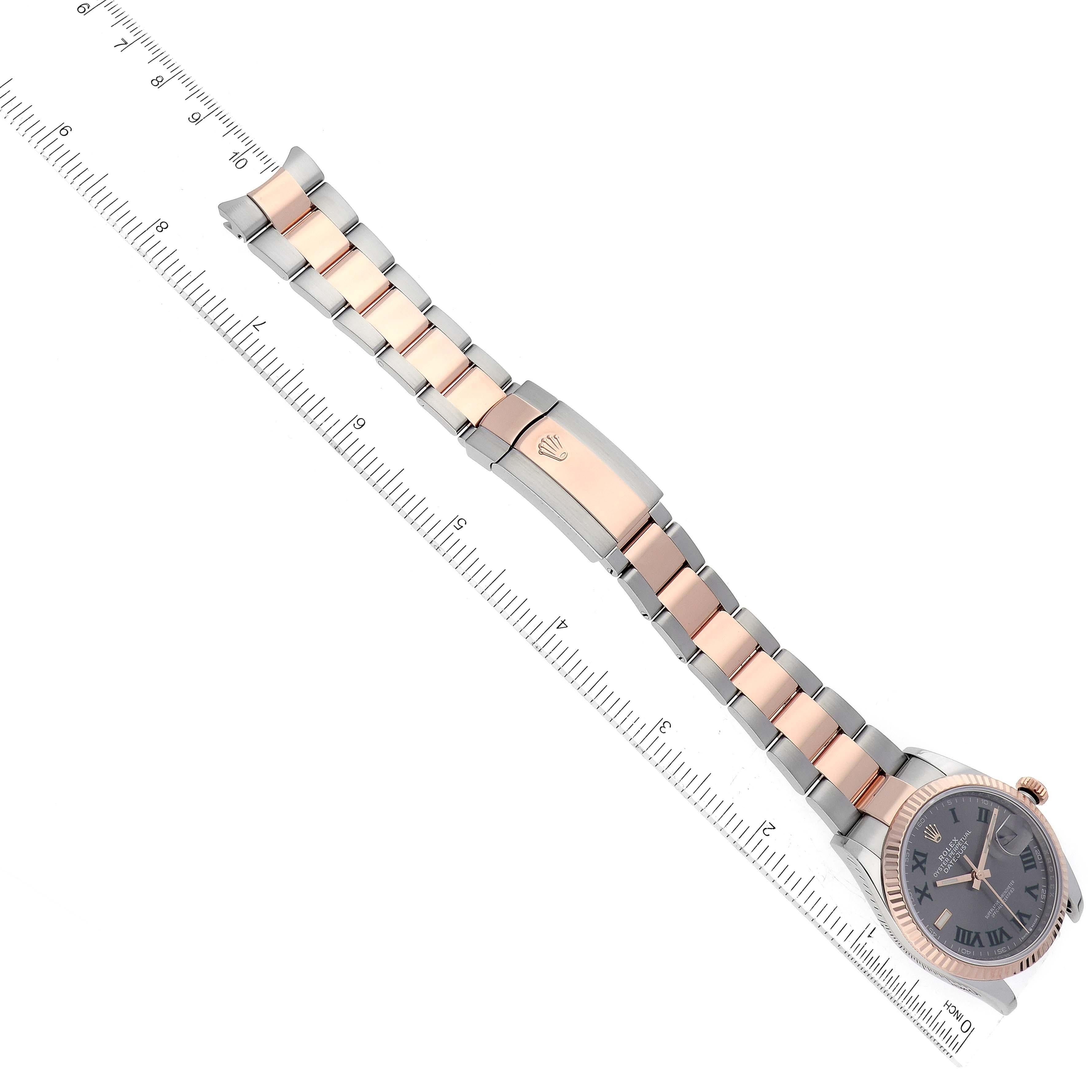 Rolex Datejust 36 Wimbledon Dial Steel Rose Gold Mens Watch 126231 6
