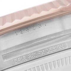 Rolex Datejust 36 Wimbledon Dial Steel Rose Gold Mens Watch 126231