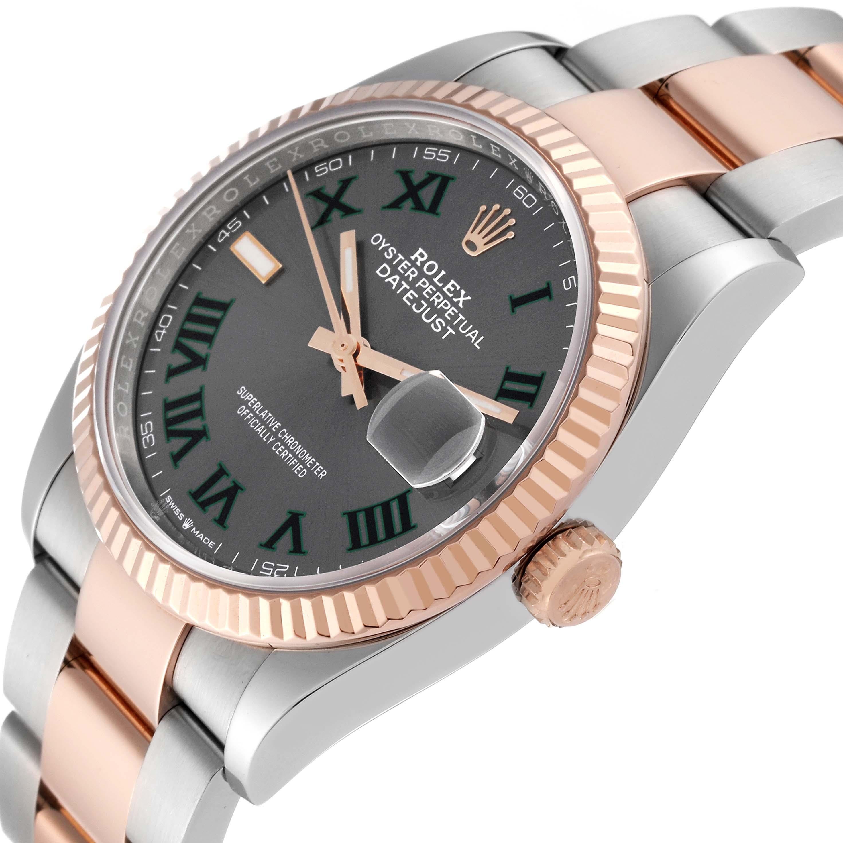 Rolex Datejust 36 Wimbledon Dial Steel Rose Gold Mens Watch 126231 4