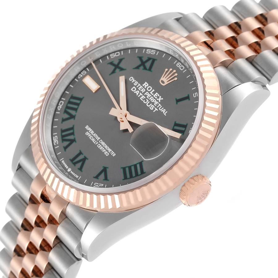 Rolex Datejust 36 Wimbledon Herrenuhr aus Stahl und Roségold 126231 Ungetragen im Angebot 2