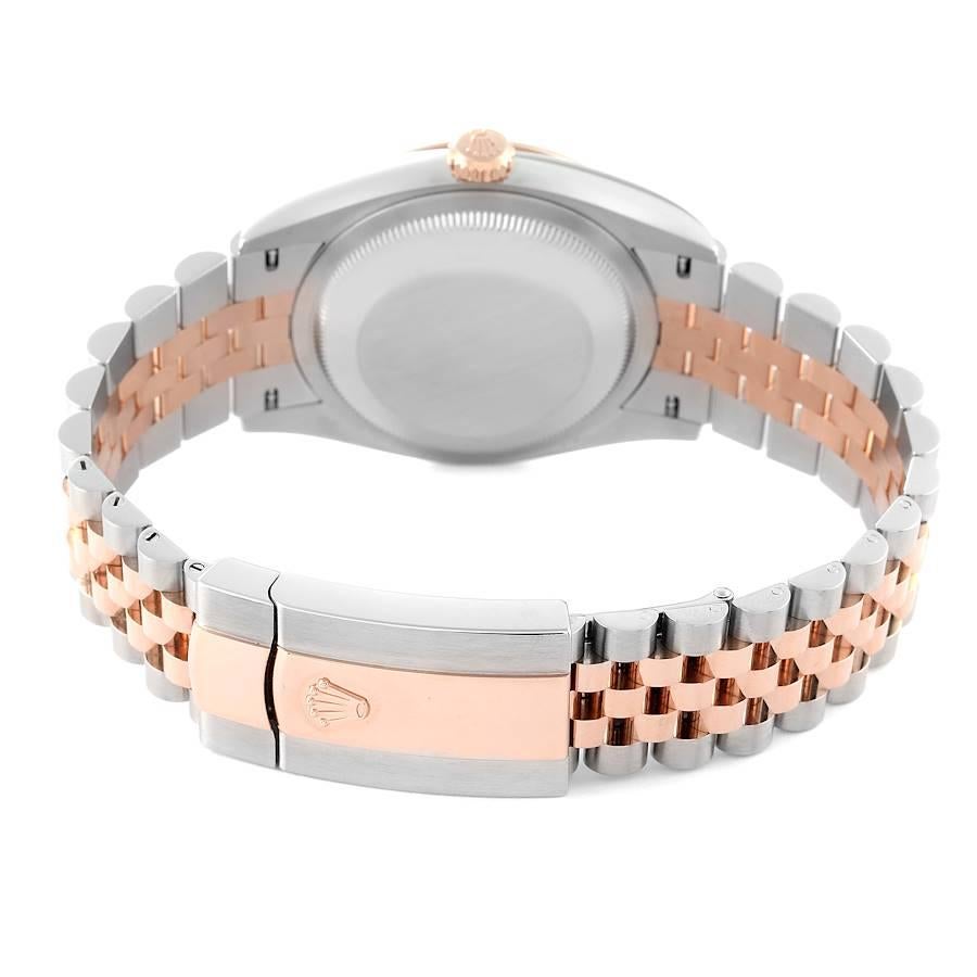 Rolex Datejust 36 Wimbledon Herrenuhr aus Stahl und Roségold 126231 Ungetragen im Angebot 4
