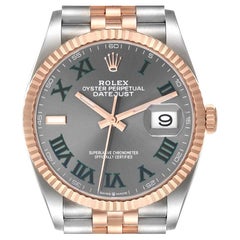 Rolex Datejust 36 Wimbledon Herrenuhr aus Stahl und Roségold 126231 Ungetragen