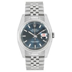 Rolex Datejust Blue Dial Roulette Date Wheel 36mm 116200