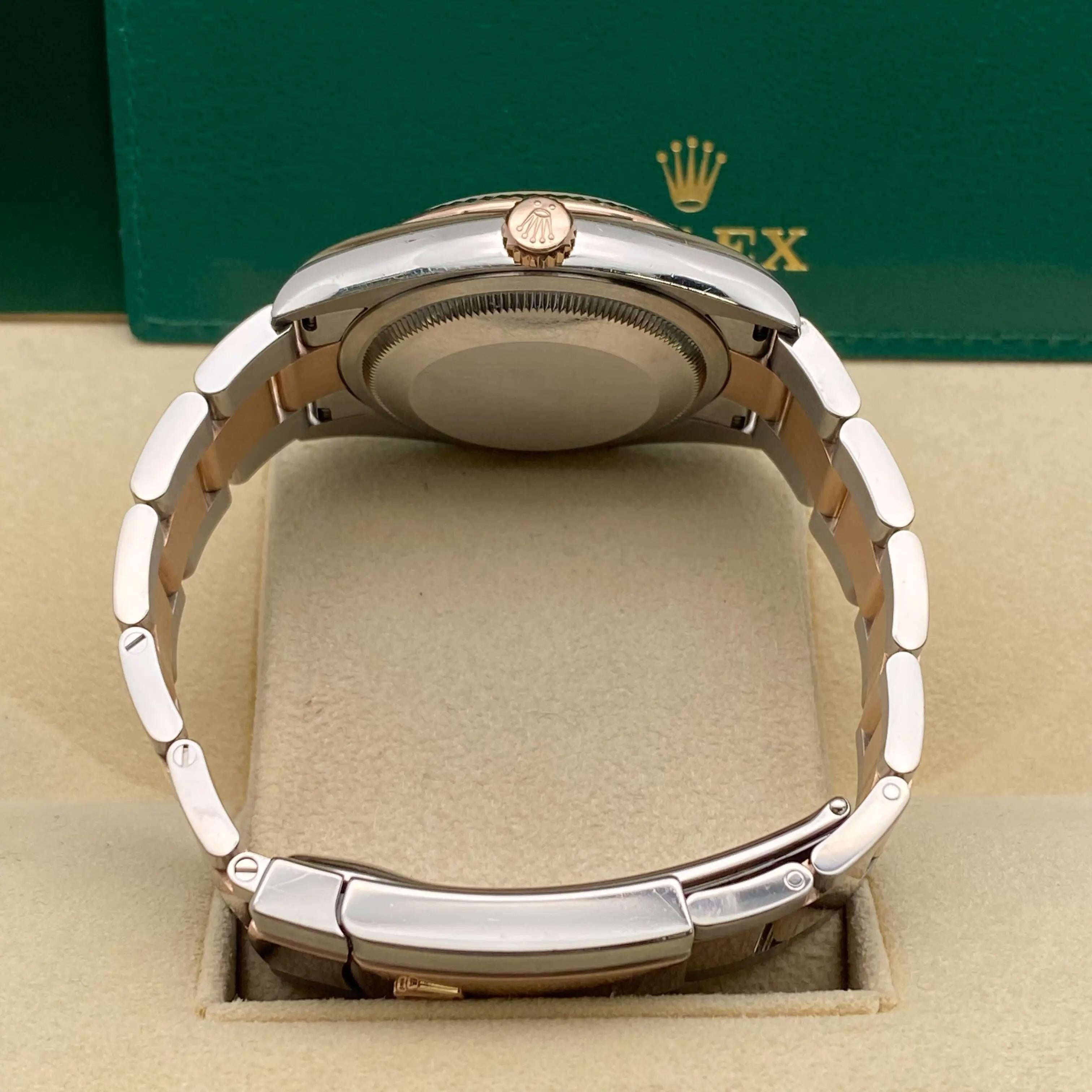 Rolex Datejust 36mm 126231 Acciaio 18k Oro Rosa Sundust Quadrante Diamante Orologio Unisex in vendita 3