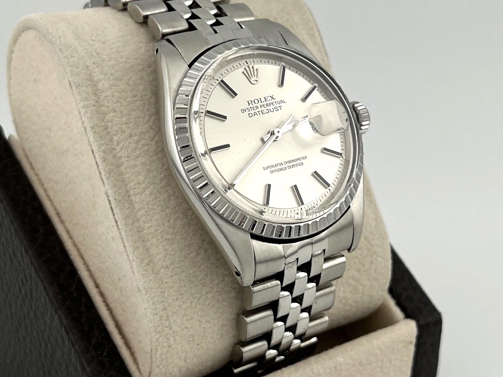 Femenino o masculino Rolex Datejust 36mm 1603 Esfera Plateada Acero Inoxidable en venta