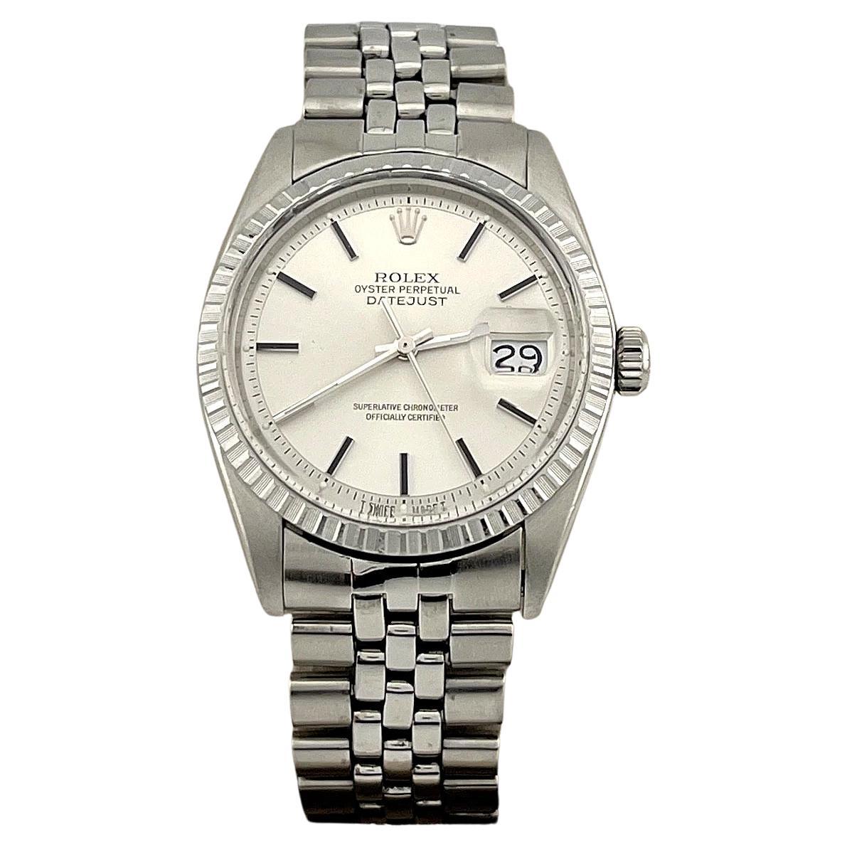 Rolex Datejust 36mm 1603 Esfera Plateada Acero Inoxidable en venta